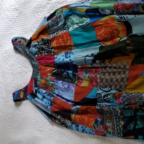Artisan Advance Apparel Patchwork Tank Tunic NWT OS - Picture 5 of 6